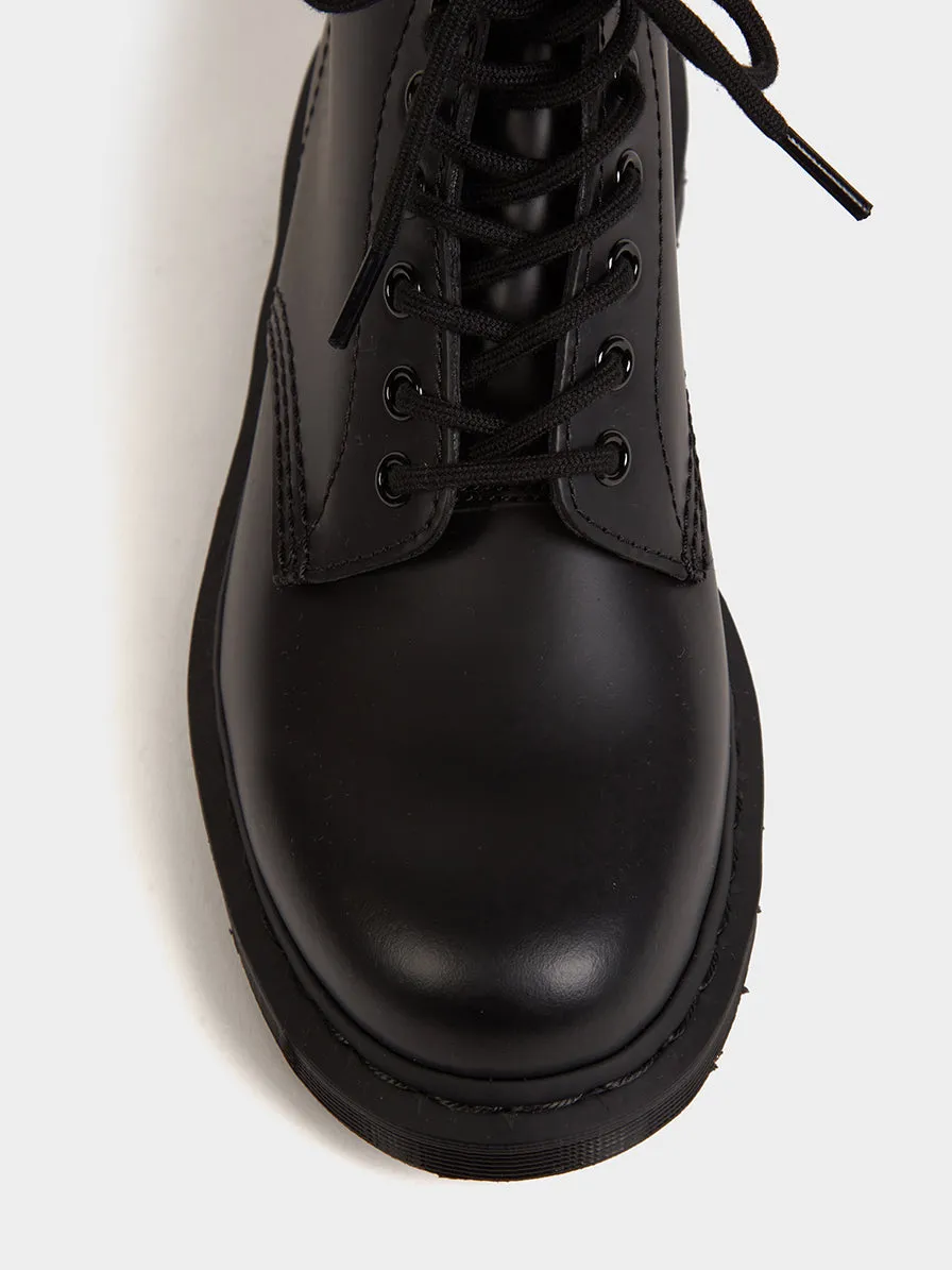 1460 Mono Smooth Leather Lace Up Boot, Black