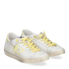 2Star Sneaker low bianco vernice gialla - Al Siletto | Al Siletto