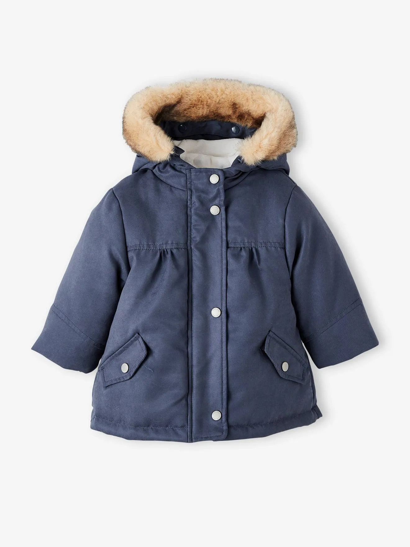 3-in-1 Parka for Baby Girls - blue dark solid