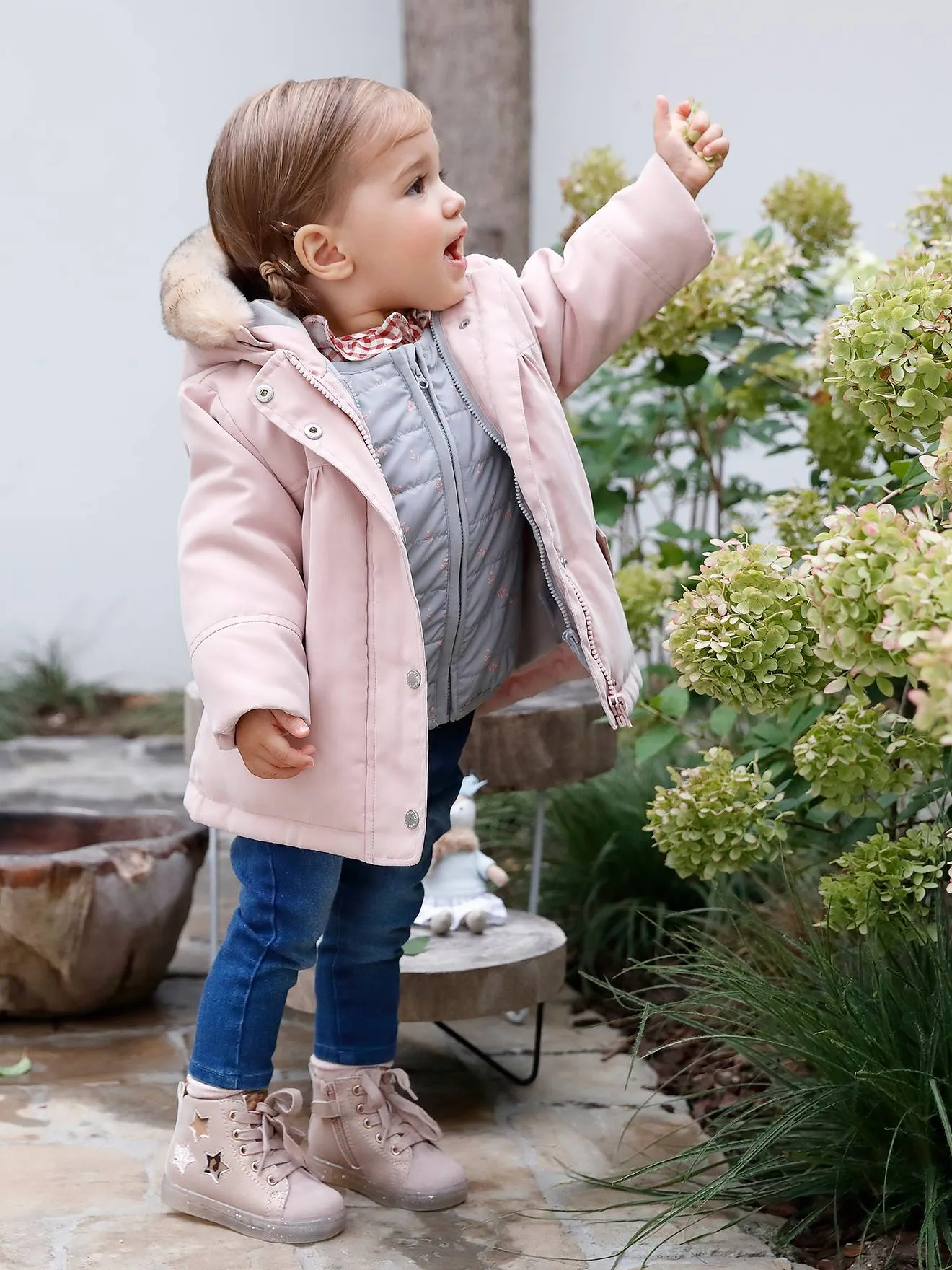 3-in-1 Parka for Baby Girls - blue dark solid