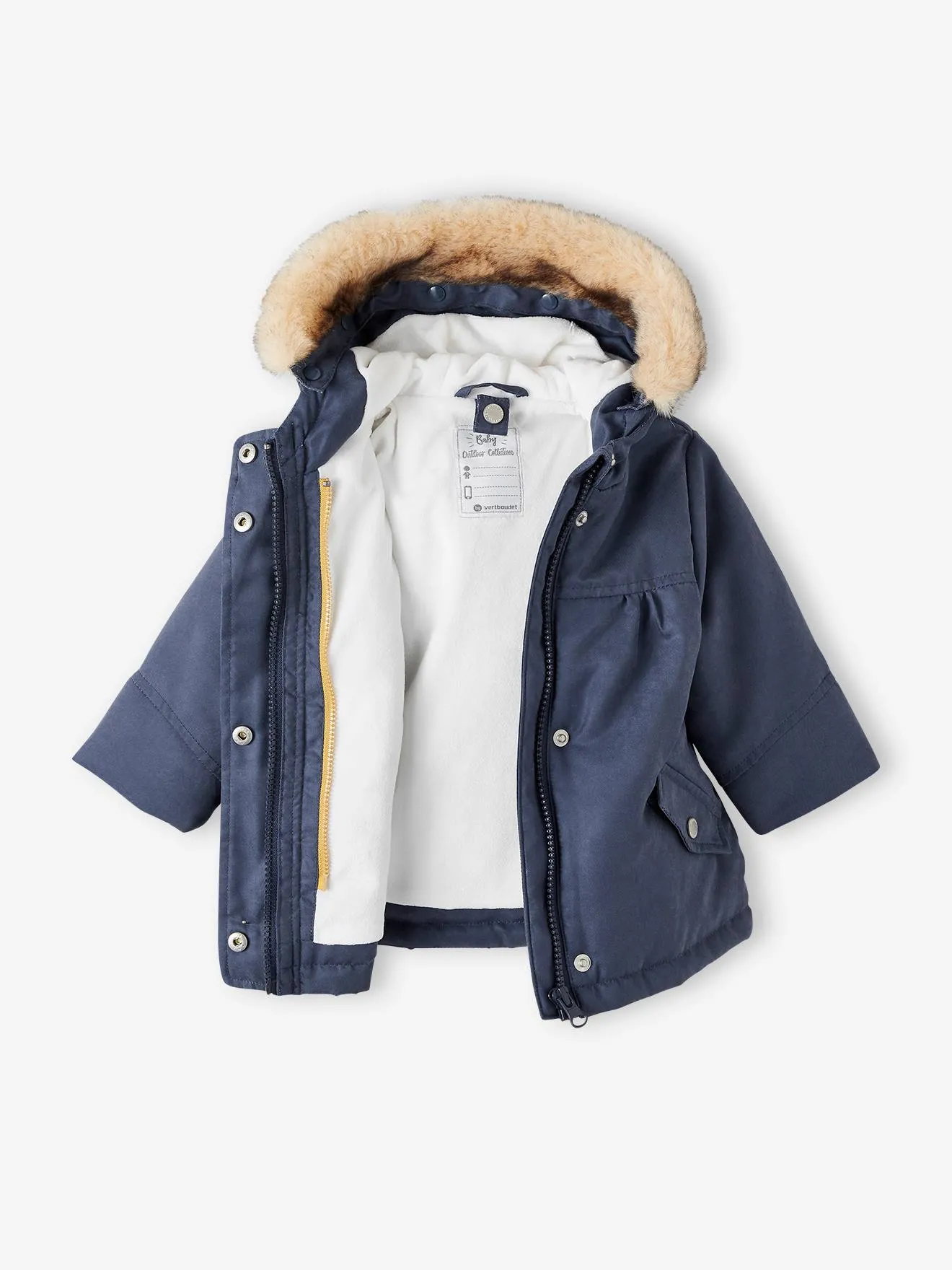 3-in-1 Parka for Baby Girls - blue dark solid