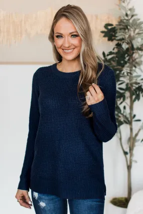 Absolutely Amazing Knit Sweater- Navy