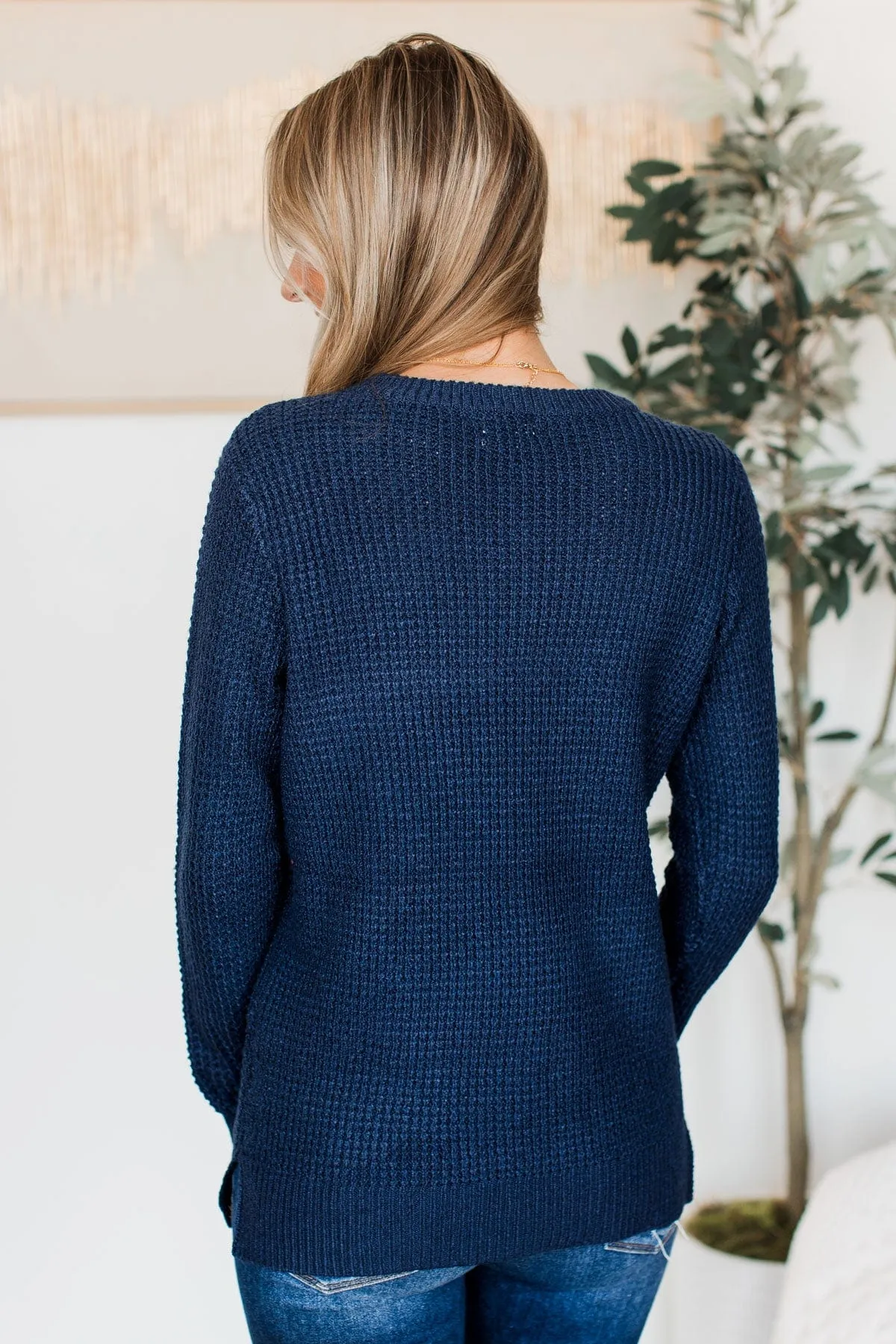 Absolutely Amazing Knit Sweater- Navy