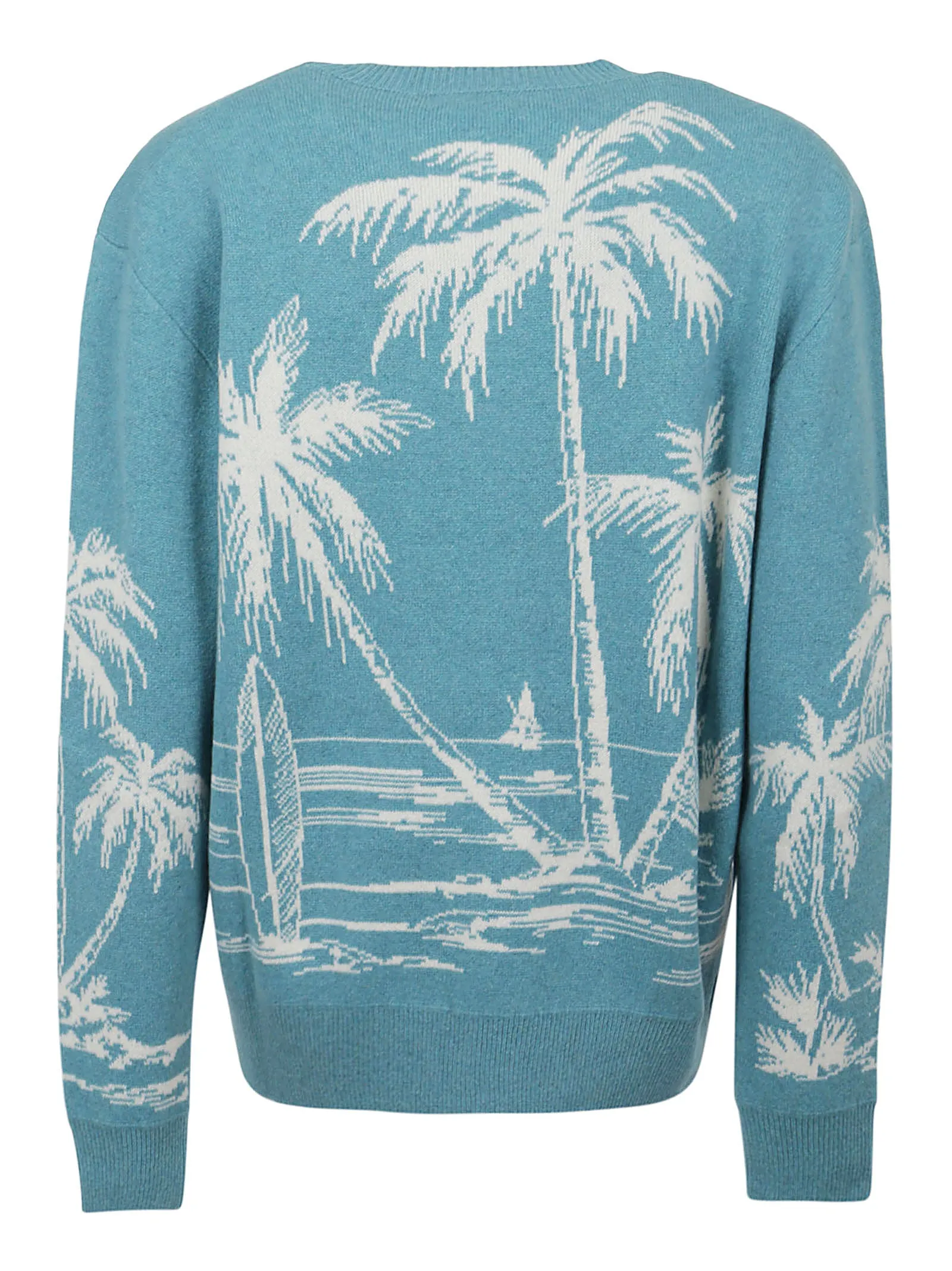 Alanui Ocean-Embroidered Crewneck Sweater