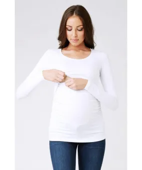 Ali Up/Down Nursing Top - White