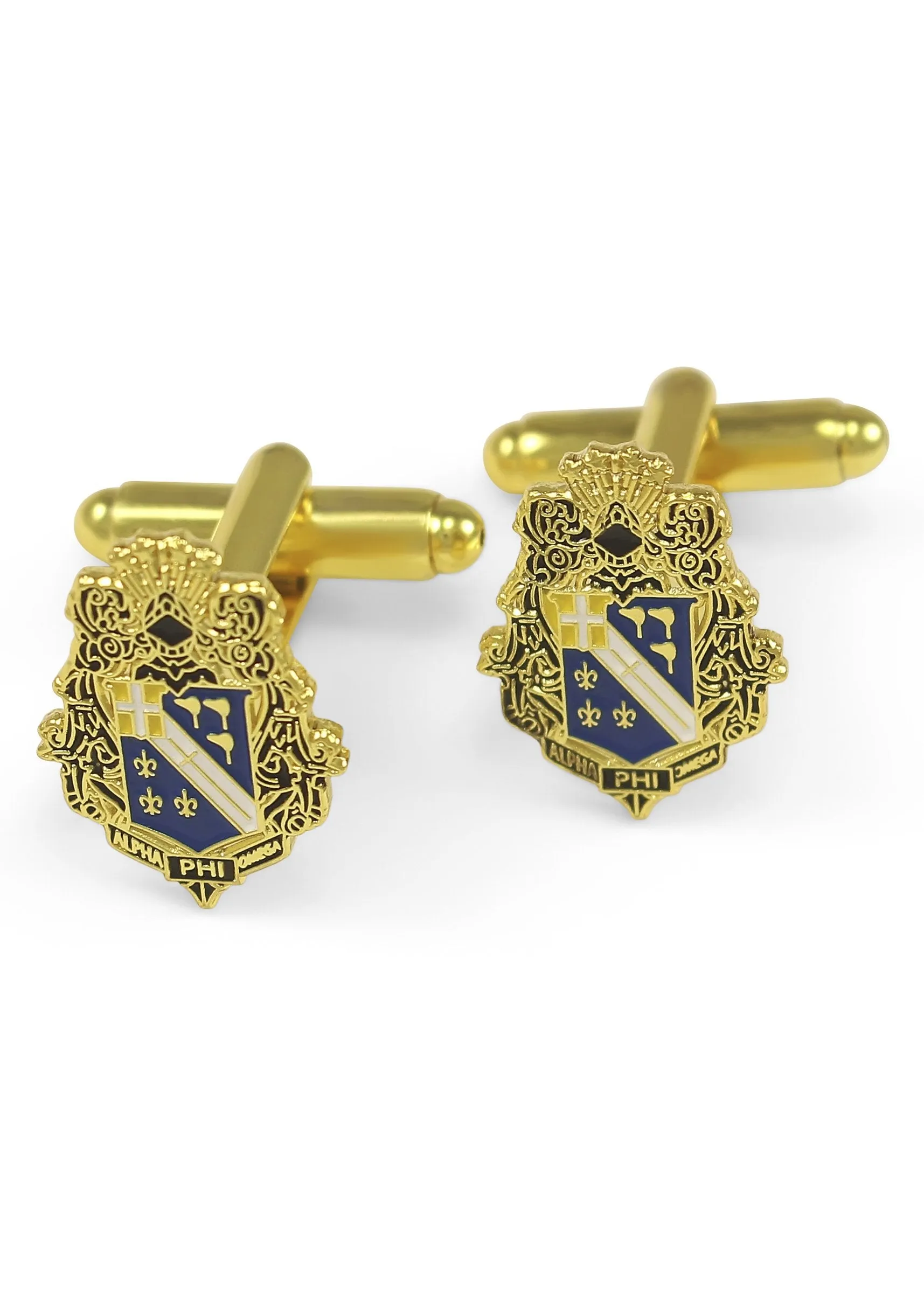 Alpha Phi Omega Fraternity Crest Cuff Links