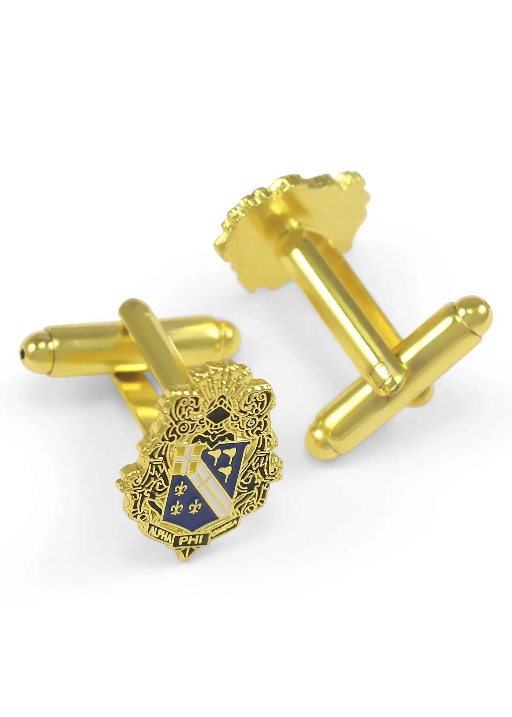 Alpha Phi Omega Fraternity Crest Cuff Links