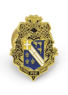 Alpha Phi Omega Fraternity Crest Pin