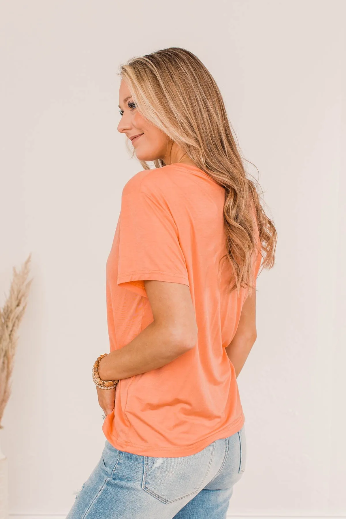 Always Essential V-Neck Top- Sherbert