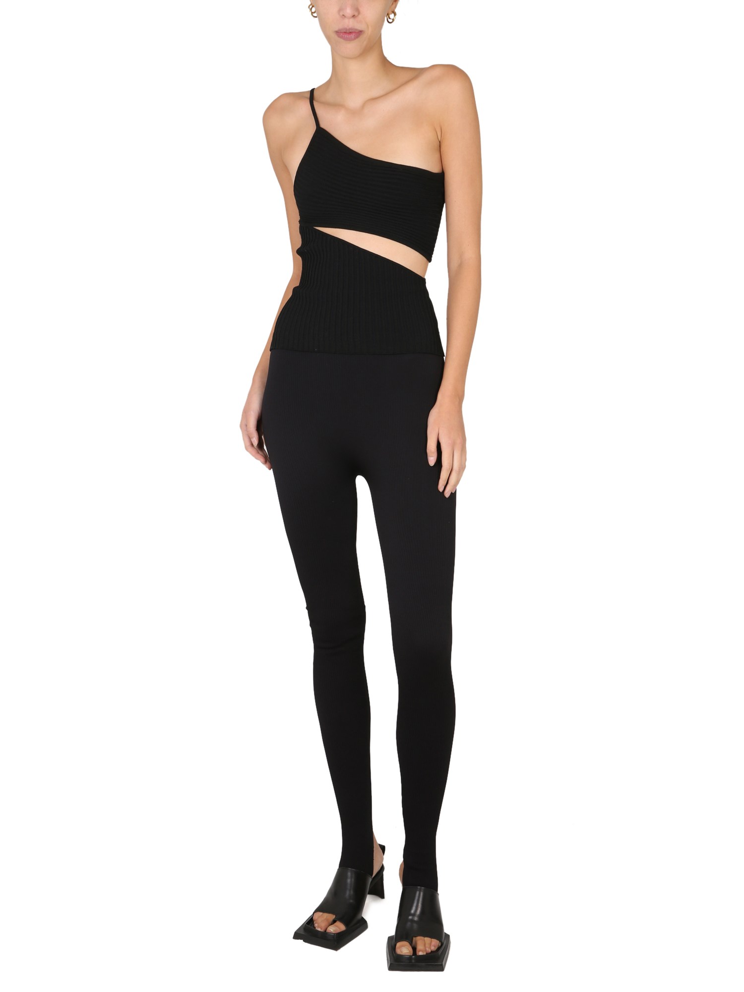 ANDREADAMO    ONE-SHOULDER TOP WITH CUT-OUT DETAILS