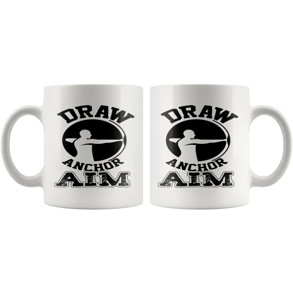 Archery Mug Draw Anchor Aim 11oz White Coffee Mugs