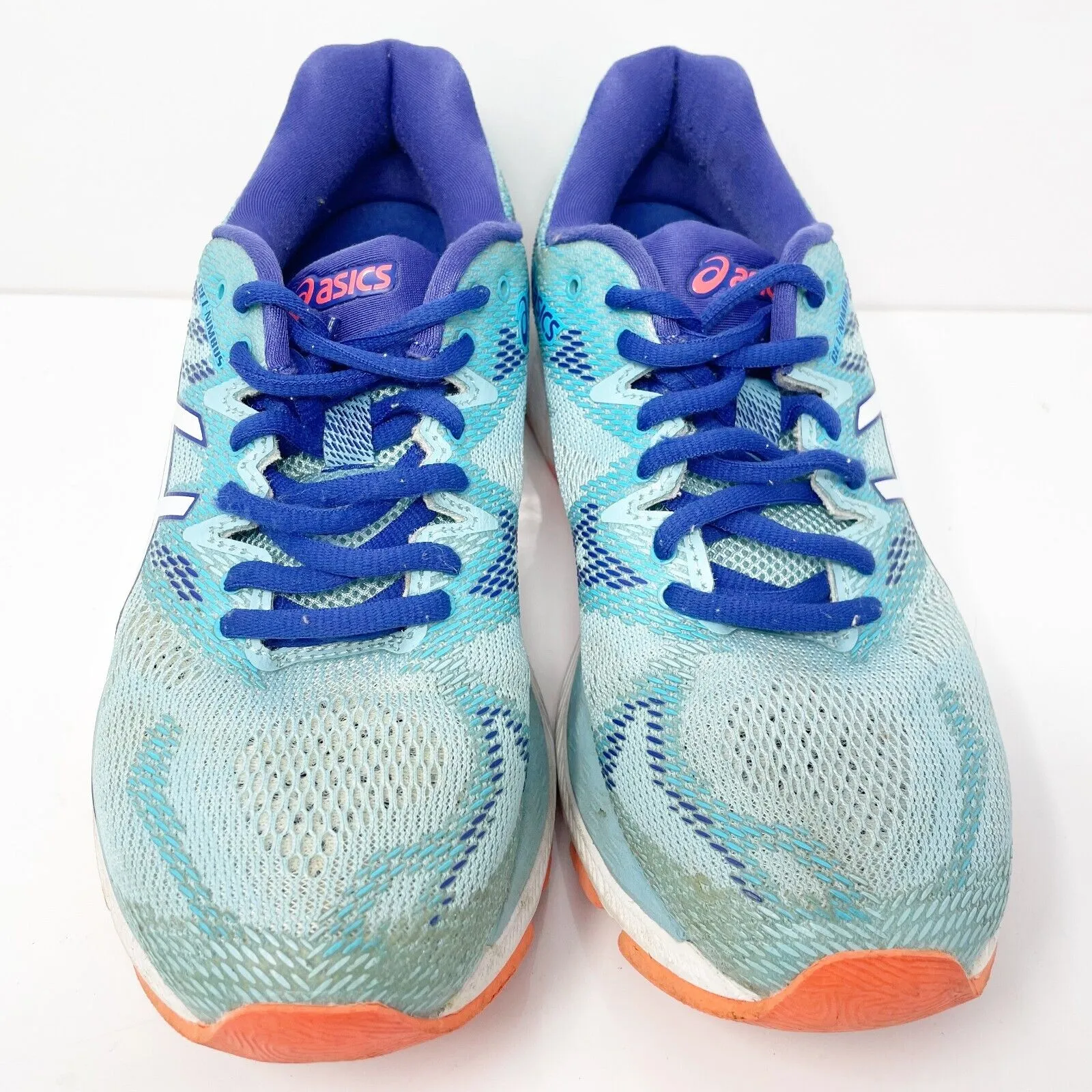 Asics Womens Gel Nimbus 20 T850N Blue Running Shoes Sneakers Size 7.5