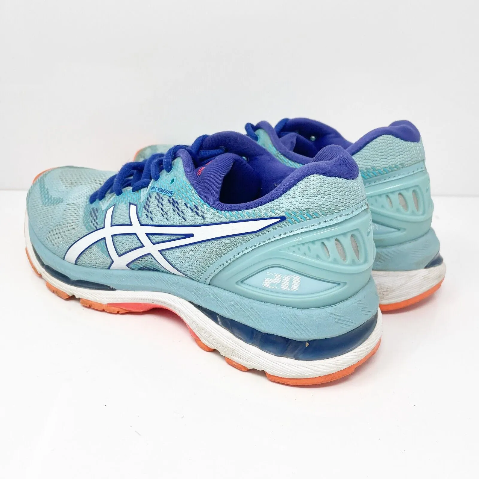 Asics Womens Gel Nimbus 20 T850N Blue Running Shoes Sneakers Size 7.5