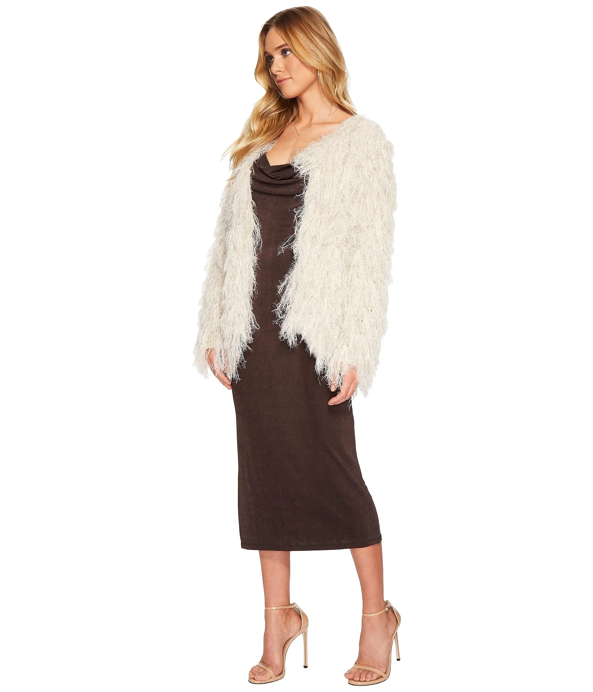 ASTR Sasha Shaggy Cardigan Sweater