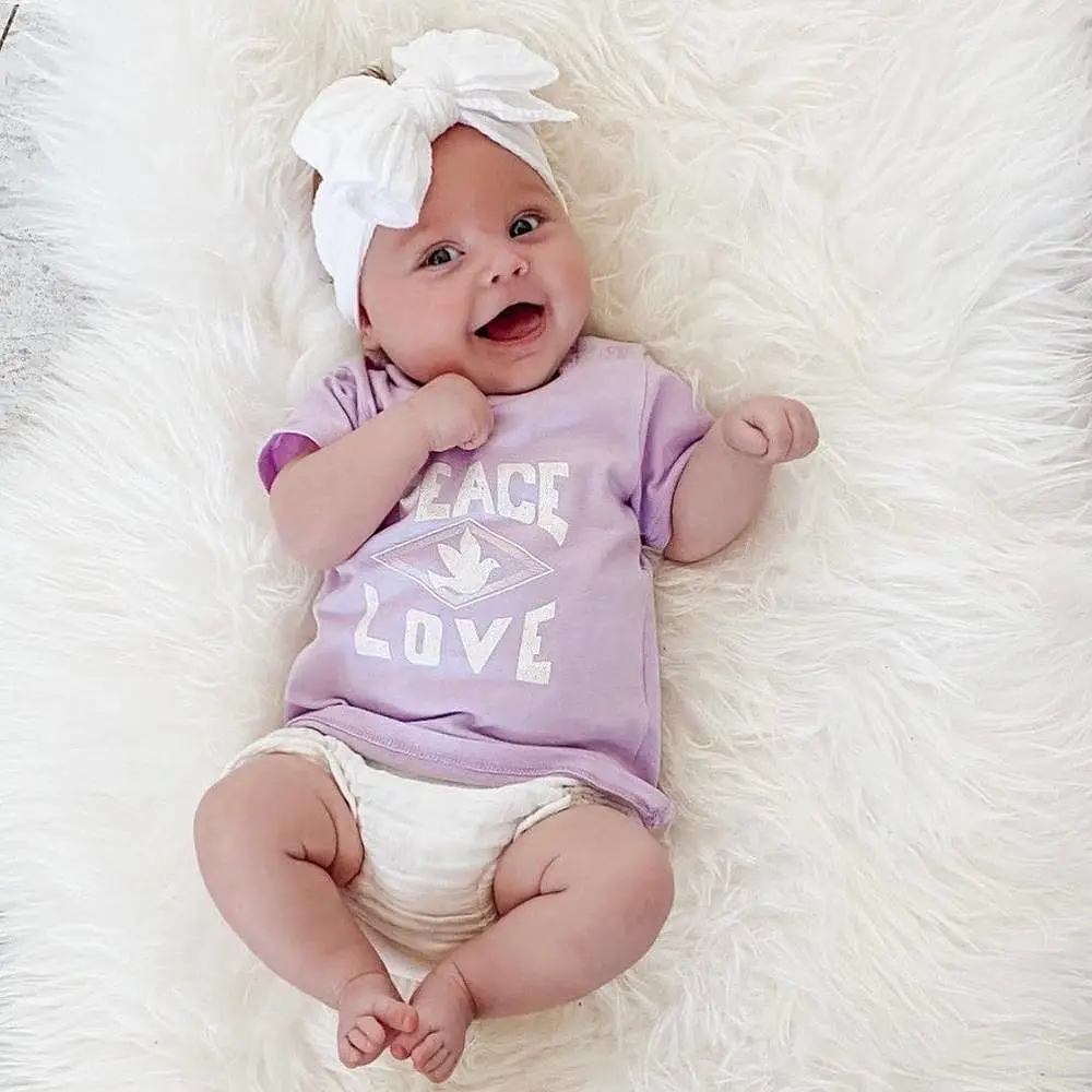 Baby Top Knot Double Bow Headband Blush