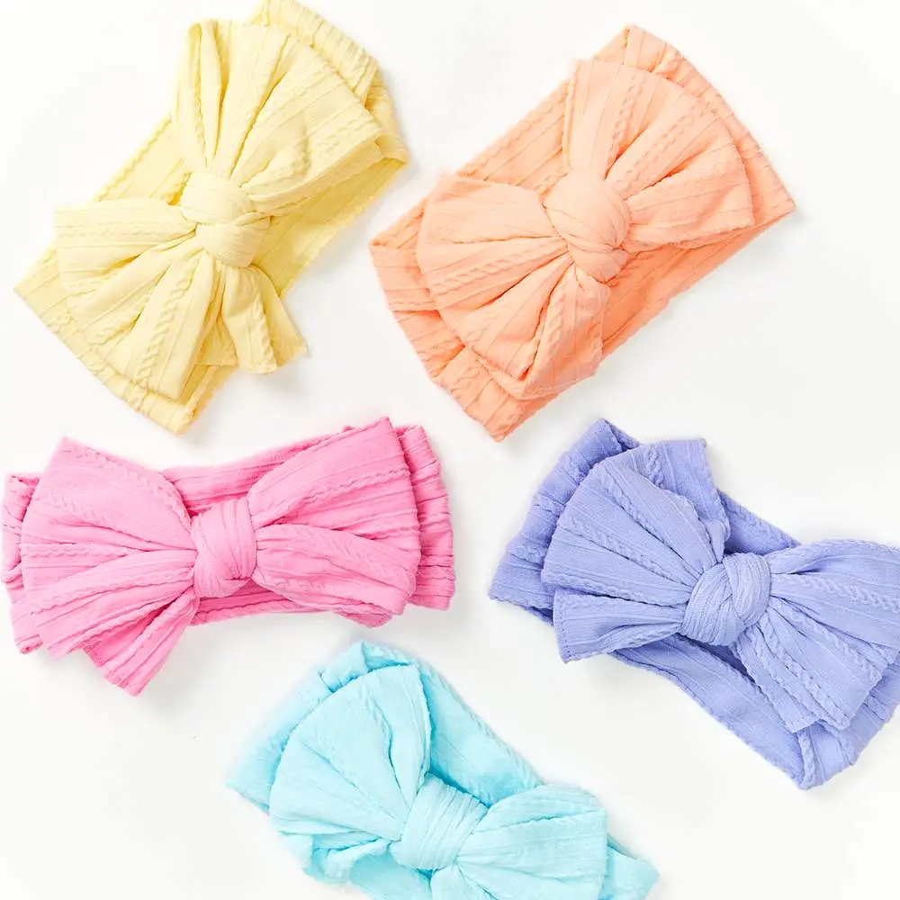 Baby Top Knot Double Bow Headband Mint