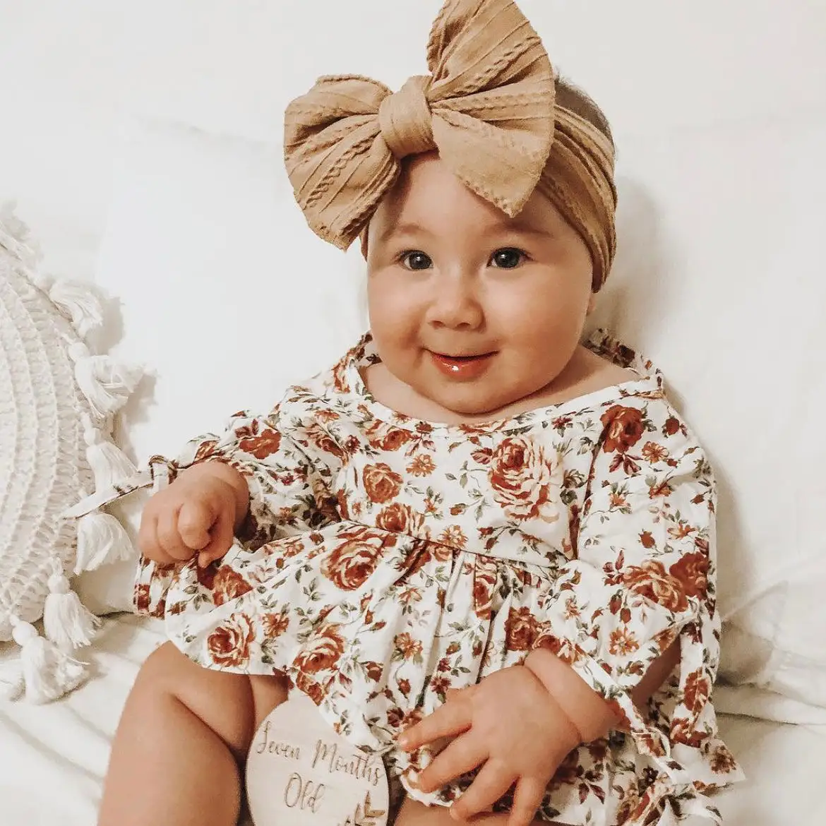 Baby Top Knot Double Bow Headband Sienna