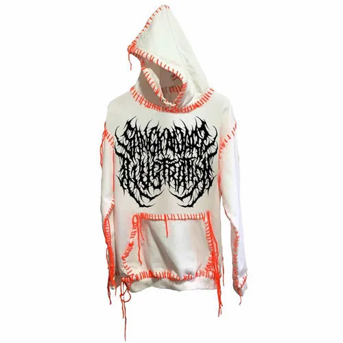 BLACK ALTAR DISTRESSED GRAPHIC HOODIE