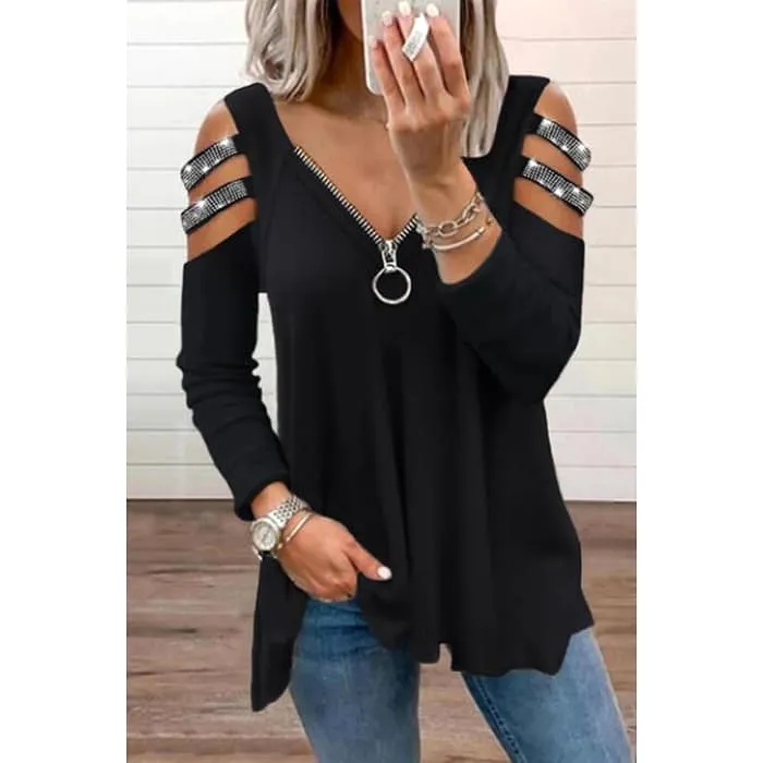 Blingy Strappy Shoulder Top