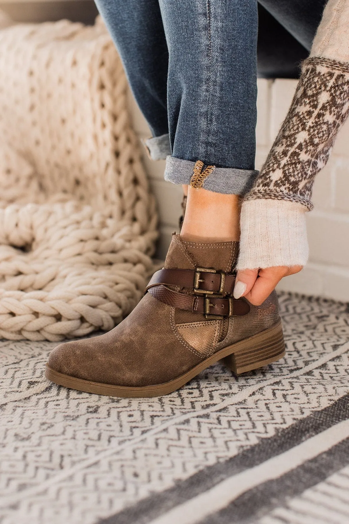 Blowfish Vanya Booties- Taupe Prospector