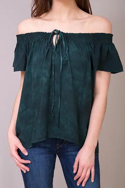 Blue Life Muse Emerald Green Key Hole Top