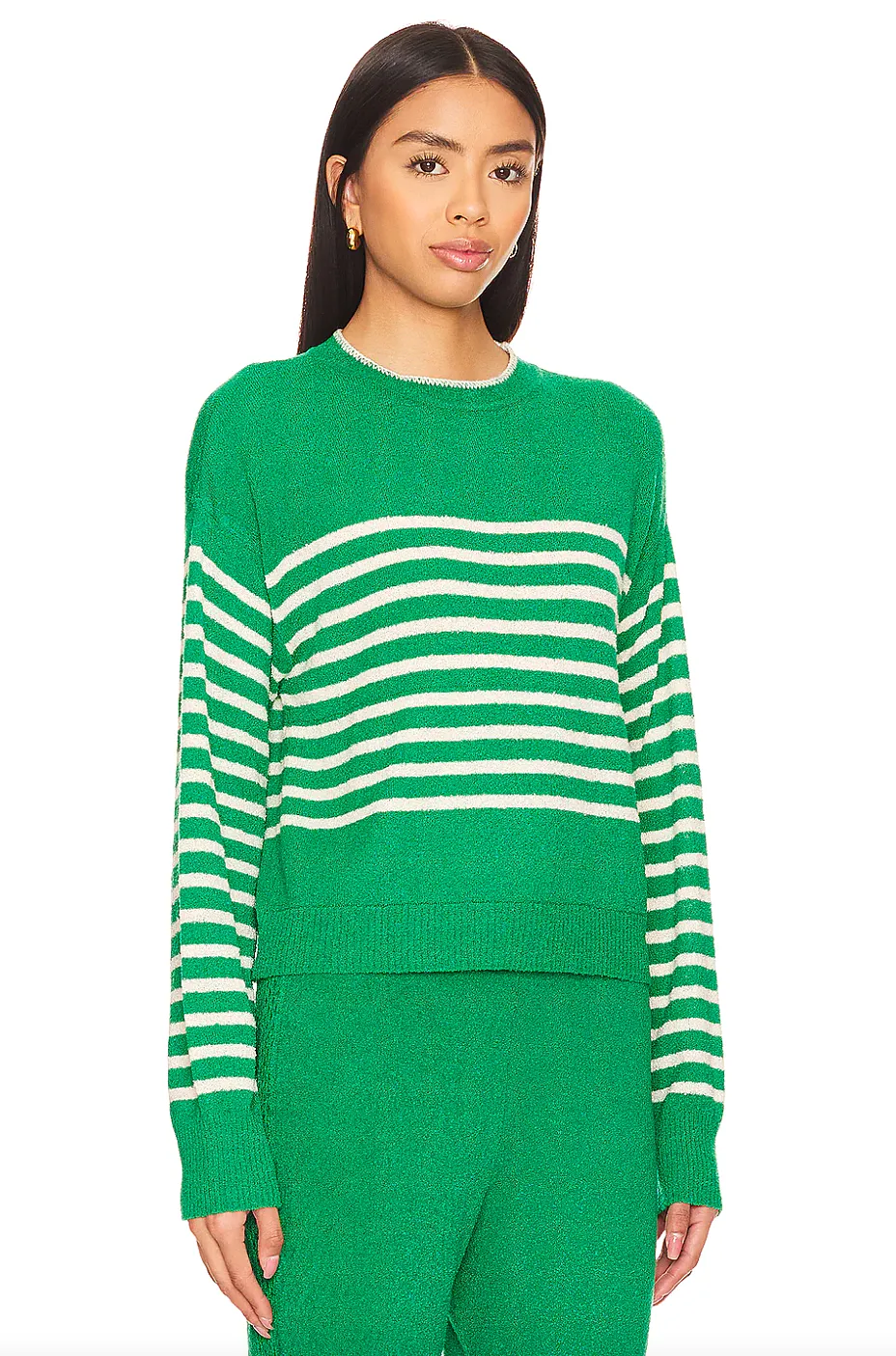 Boucle Knit Stripe Sweater