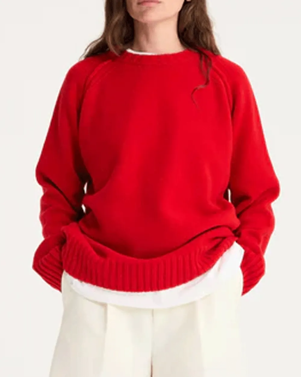 Bright Red Wool Cashmere Sweater