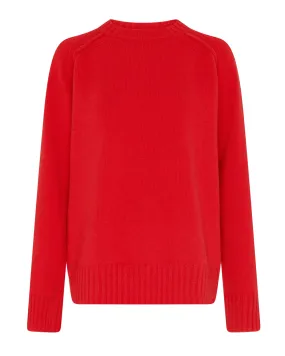 Bright Red Wool Cashmere Sweater