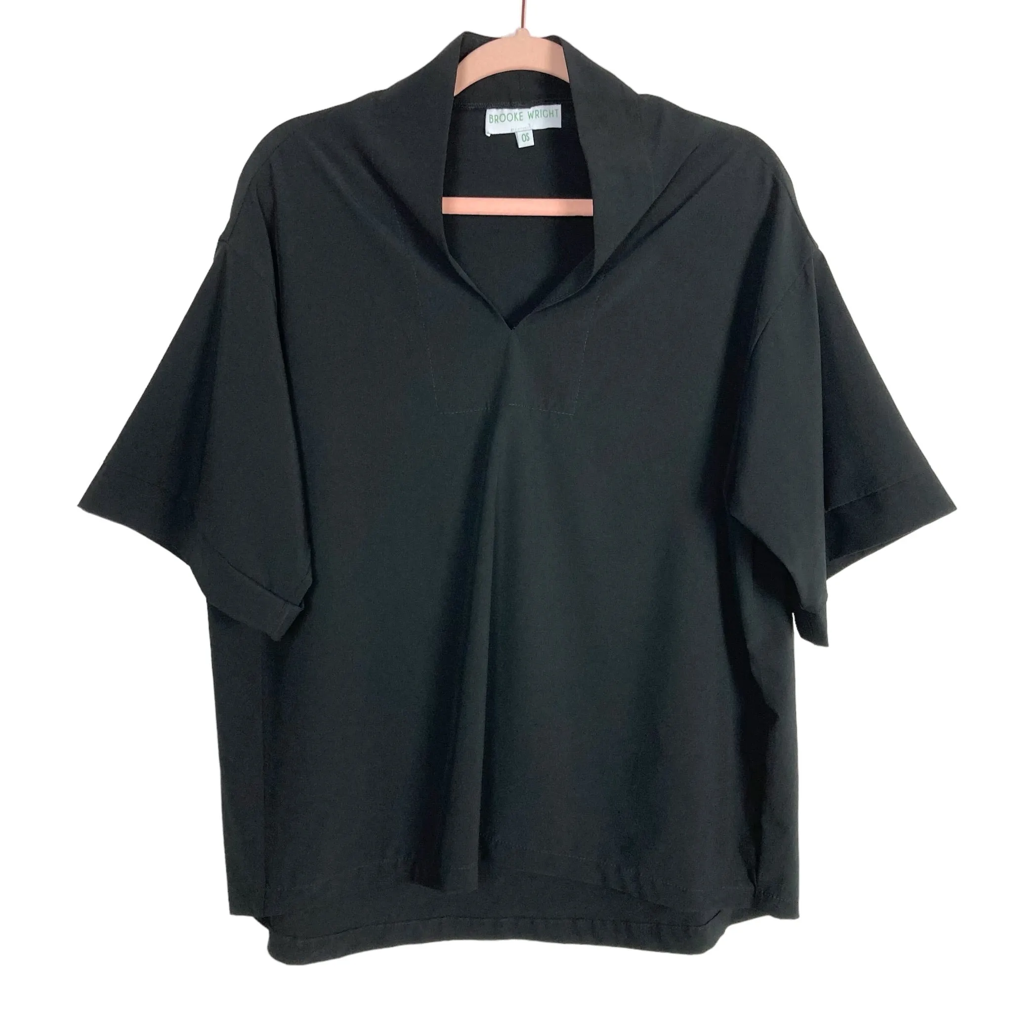 Brooke Wright Black V-Neck Top- OS (fits M/L, sold out online)