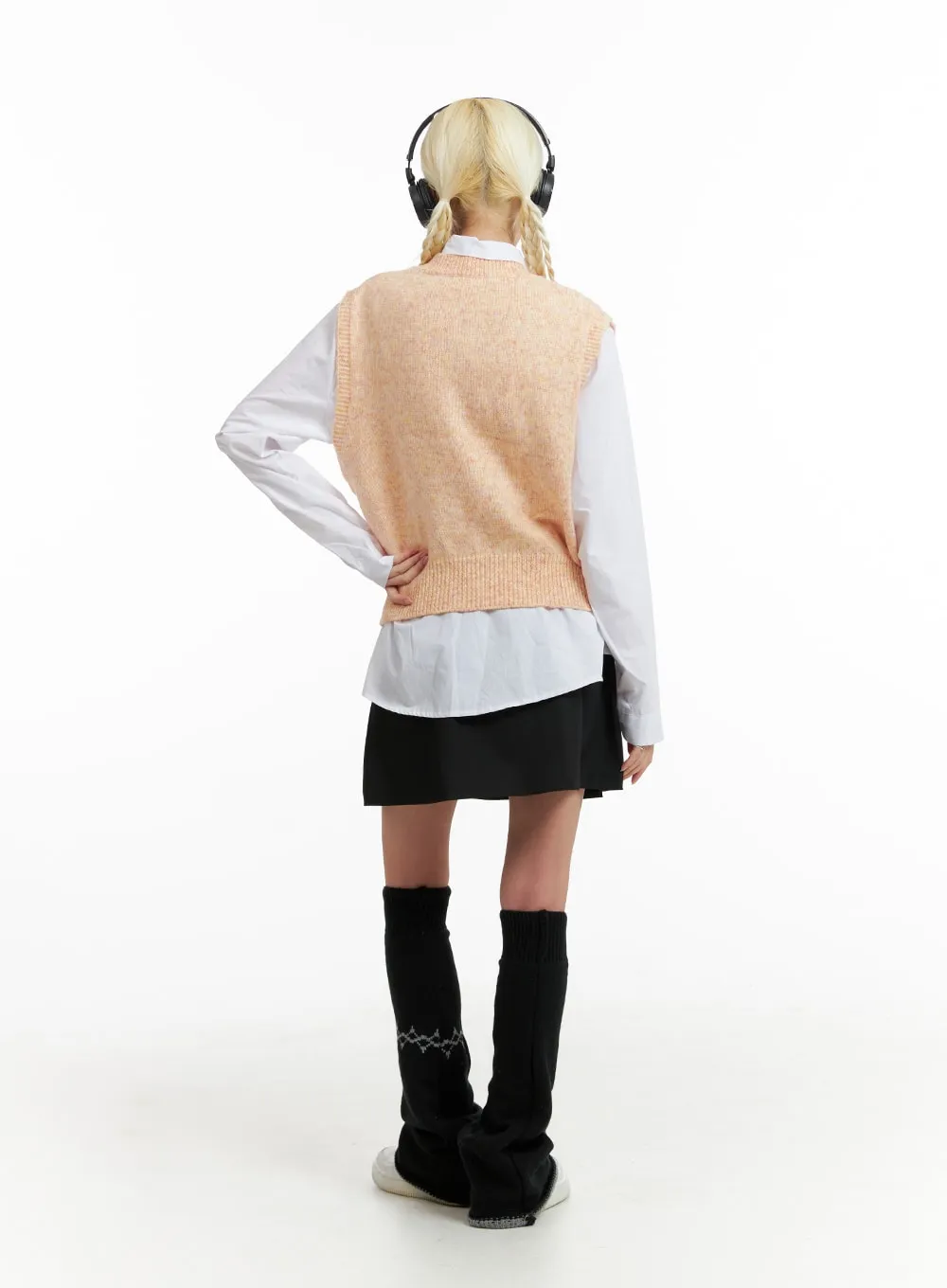 Cable Knit Sweater Vest IF408