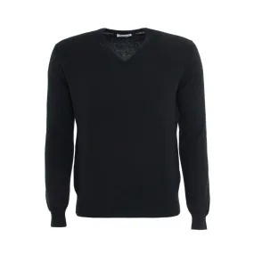 CASHMERE V NECK SWEATER BLACK