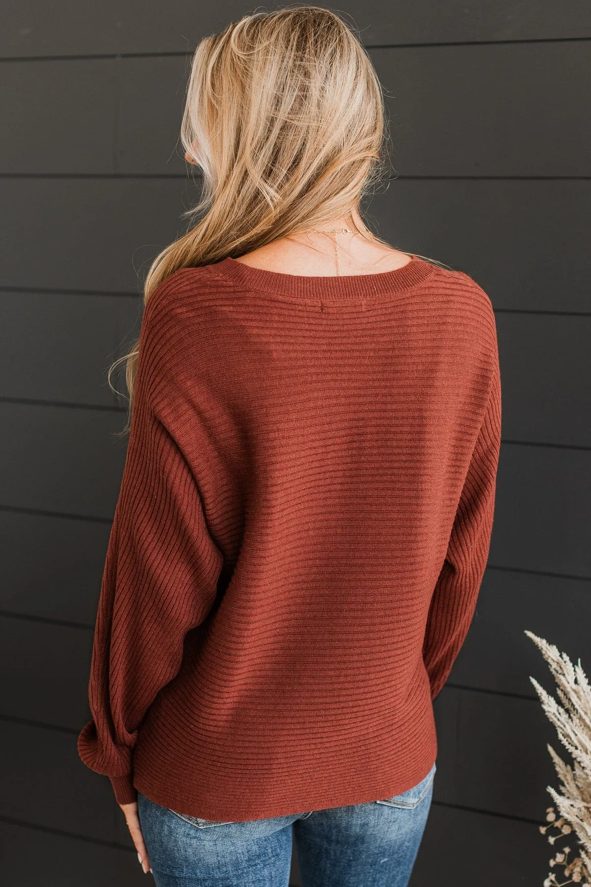 Caught Crushing Knit Sweater- Copper