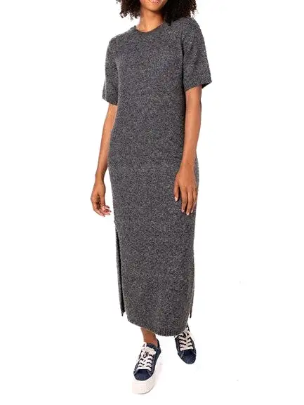 C'EST MOI Knit Crewneck Maxi Sweater Dress