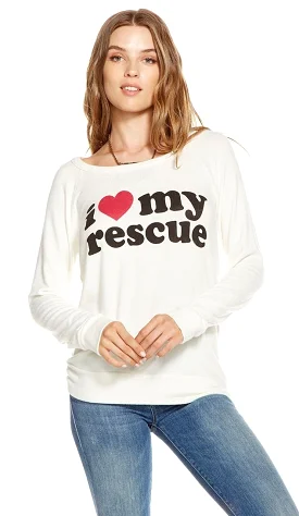 Chaser Love My Rescue Open Back Sweater