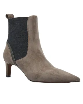 Chelsea Kitten Heel Ankle Boot in Ossido