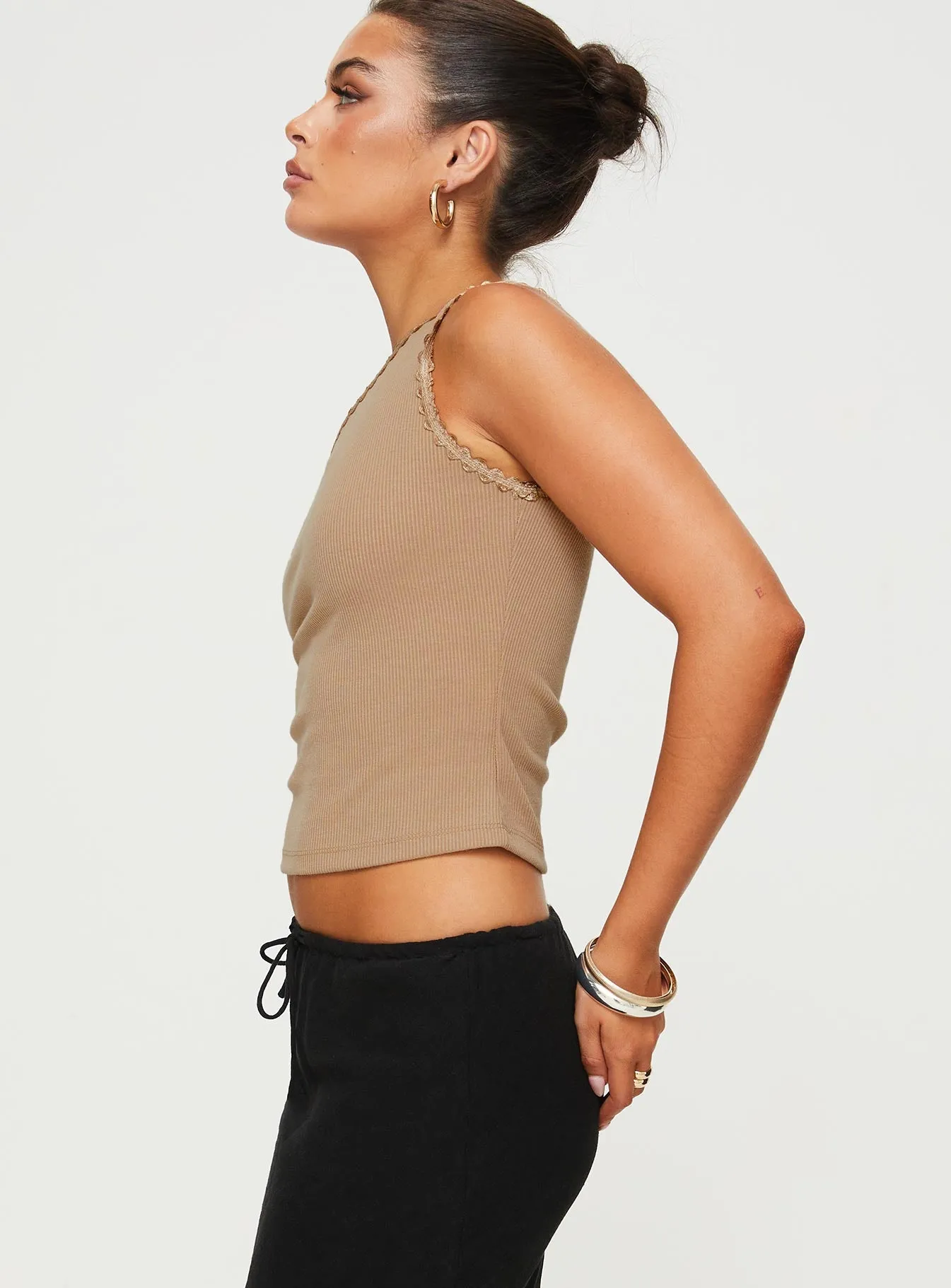 Cillo One Shoulder Top Taupe