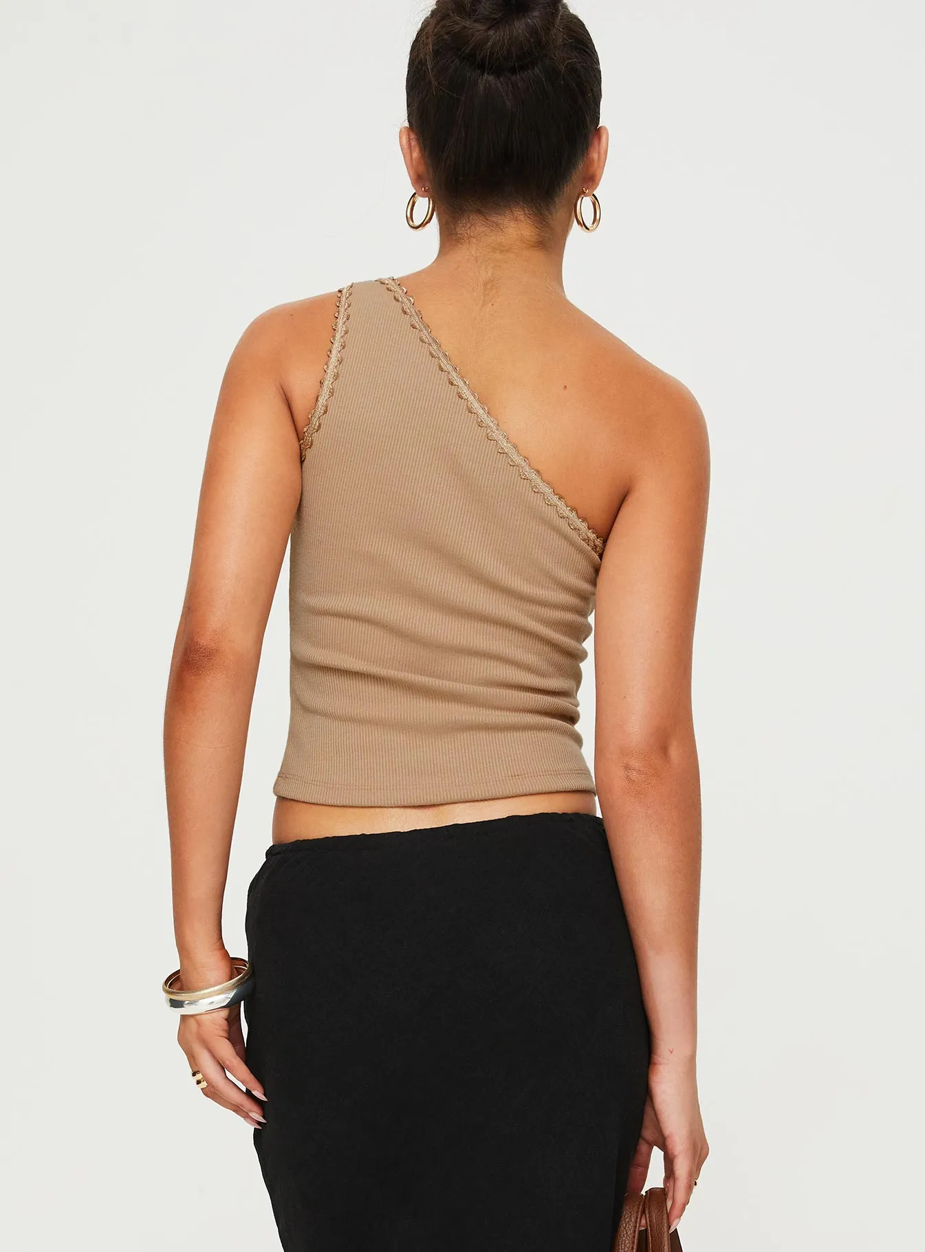 Cillo One Shoulder Top Taupe