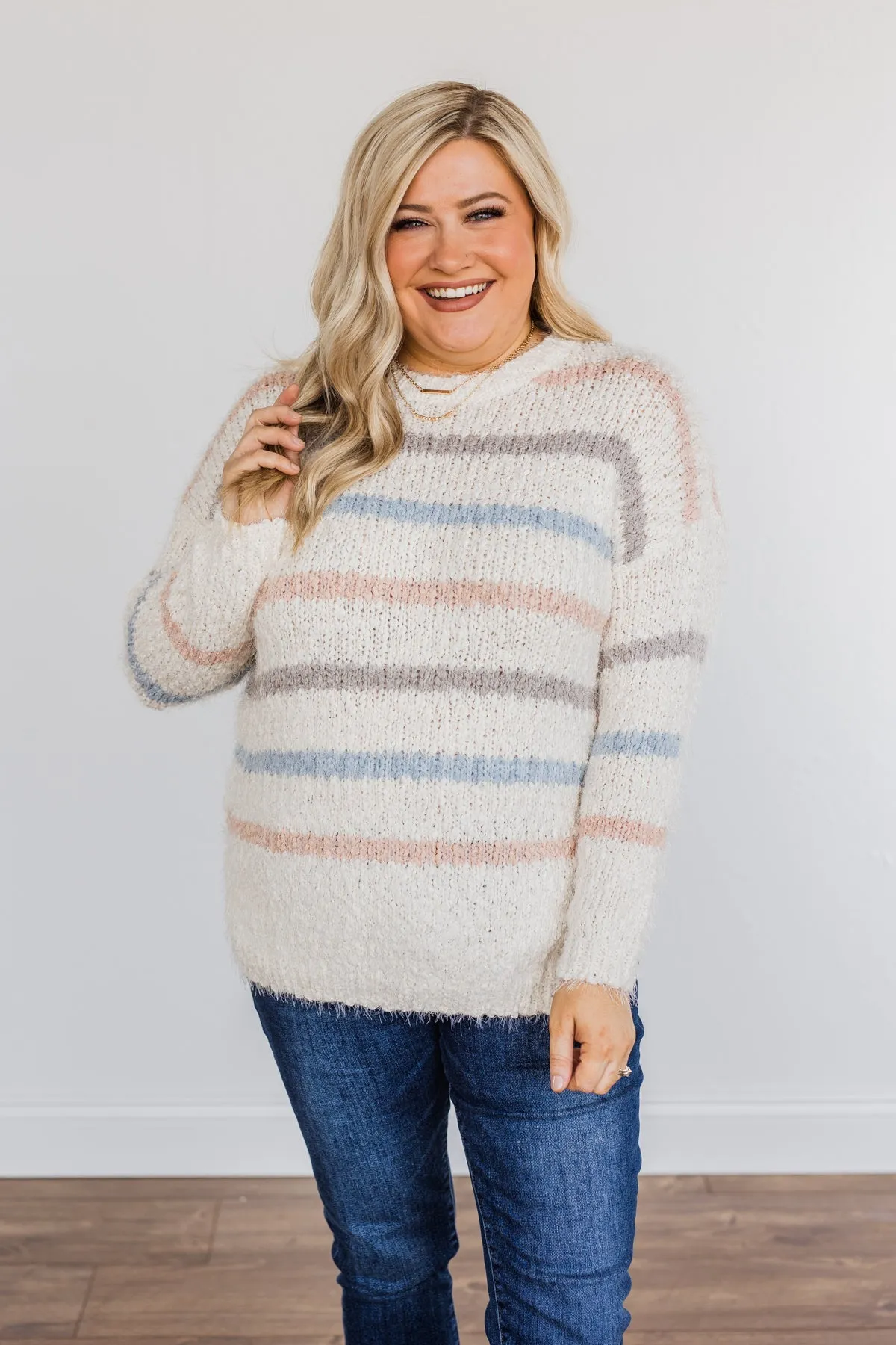 Clouded Love Knit Sweater- Ivory