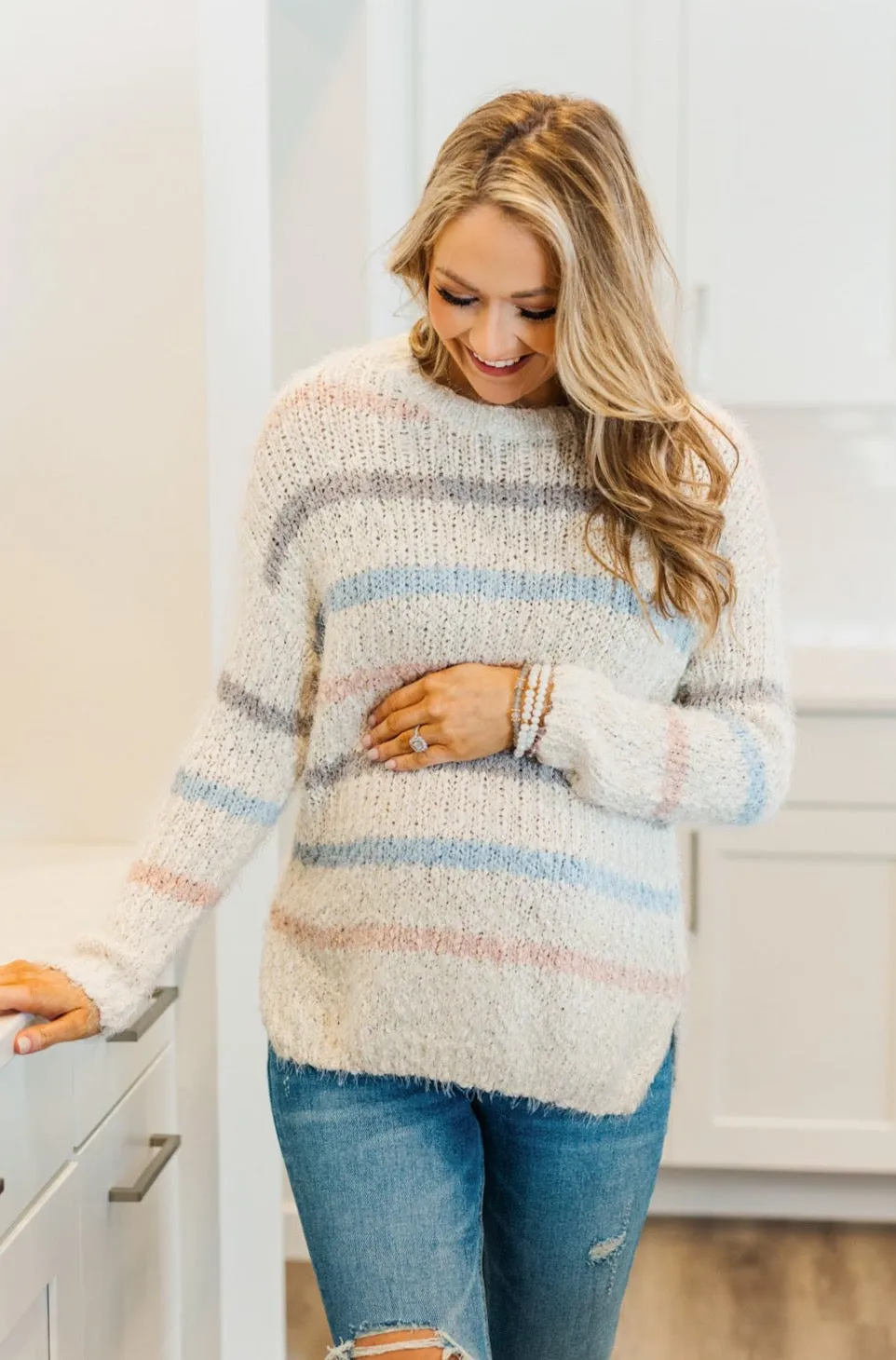 Clouded Love Knit Sweater- Ivory