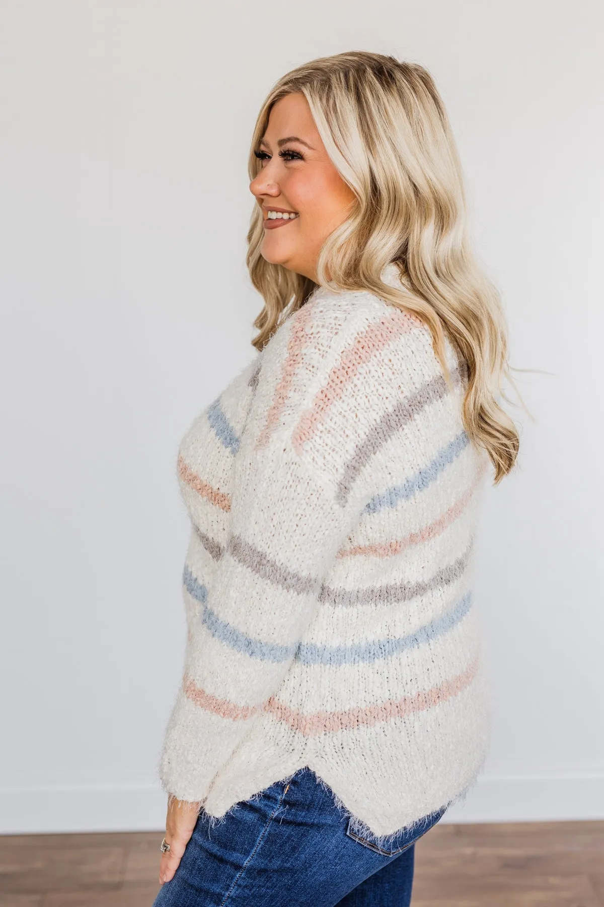 Clouded Love Knit Sweater- Ivory