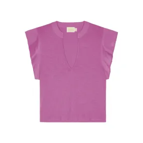 Constance V-Neck Top (Rosebud)