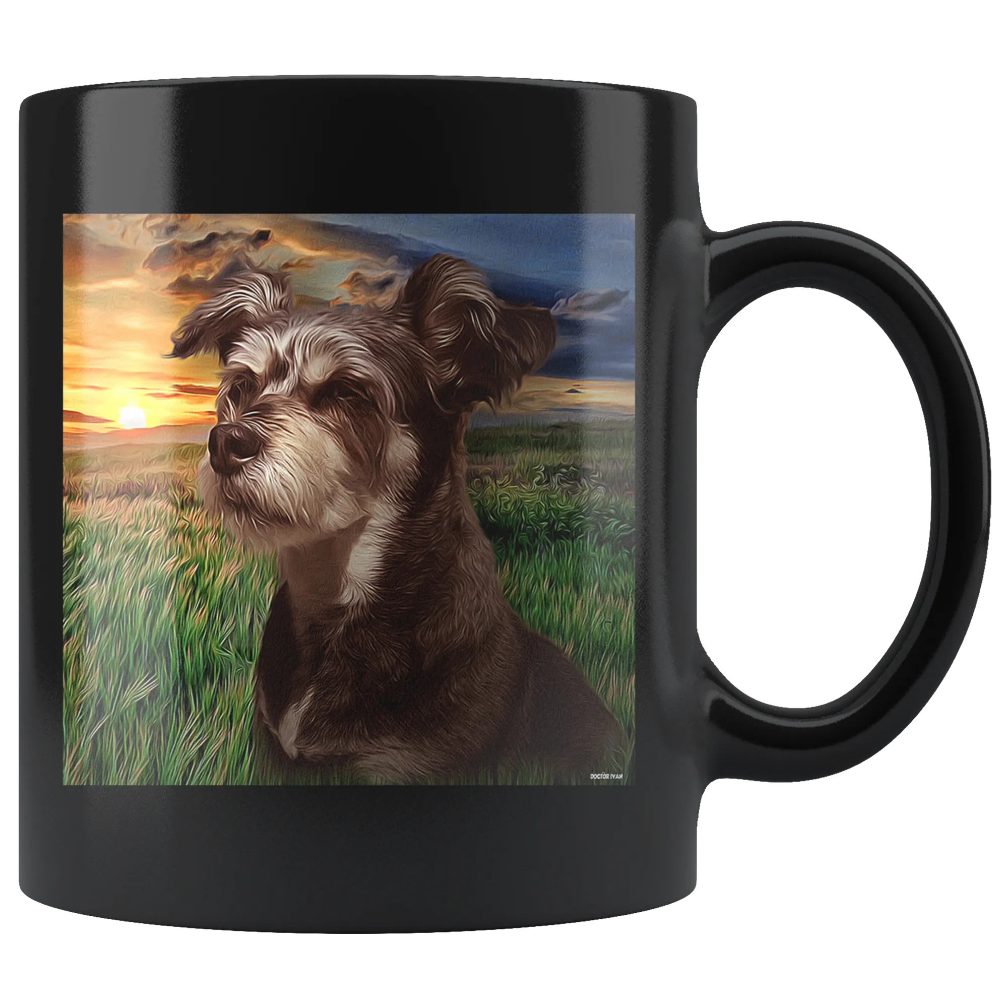 Customizable Photo Black Ceramic Mug