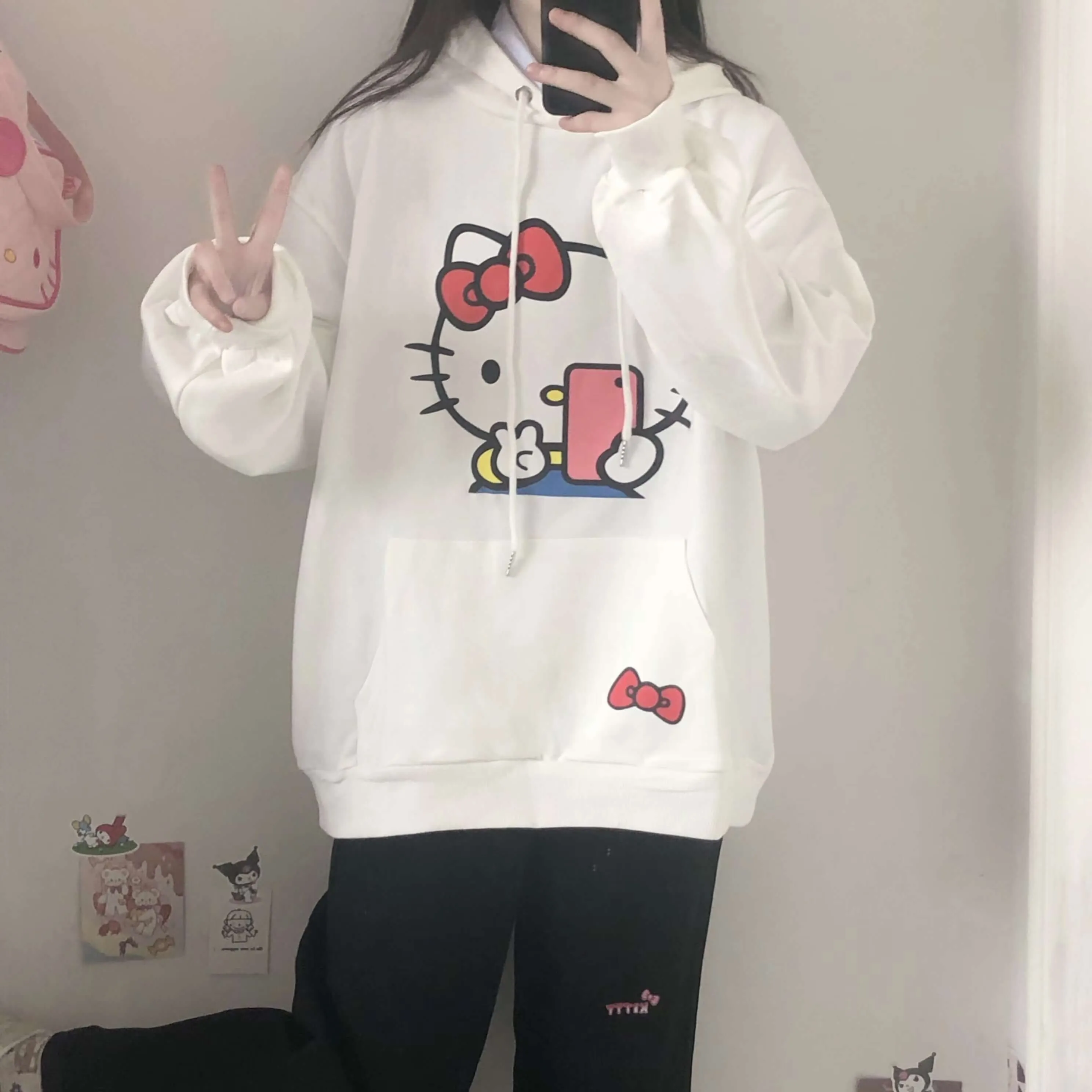 CUTE HEELO KITTY HOODIE BY6419