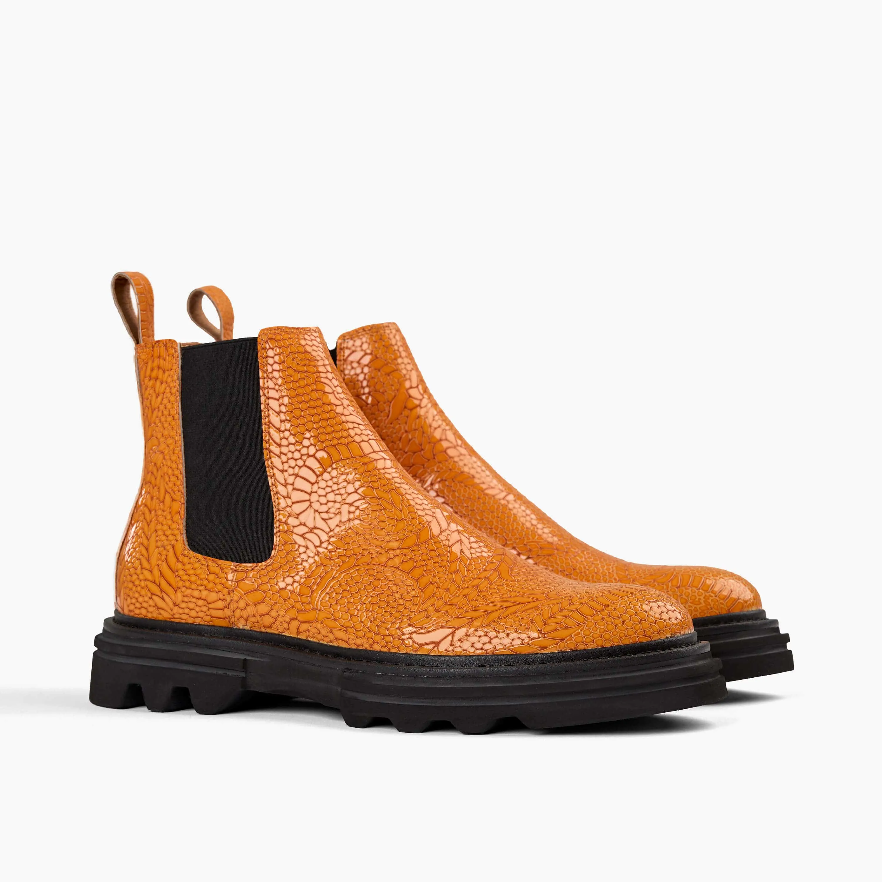 Dax Yellow Patent Leather Chelsea Boots