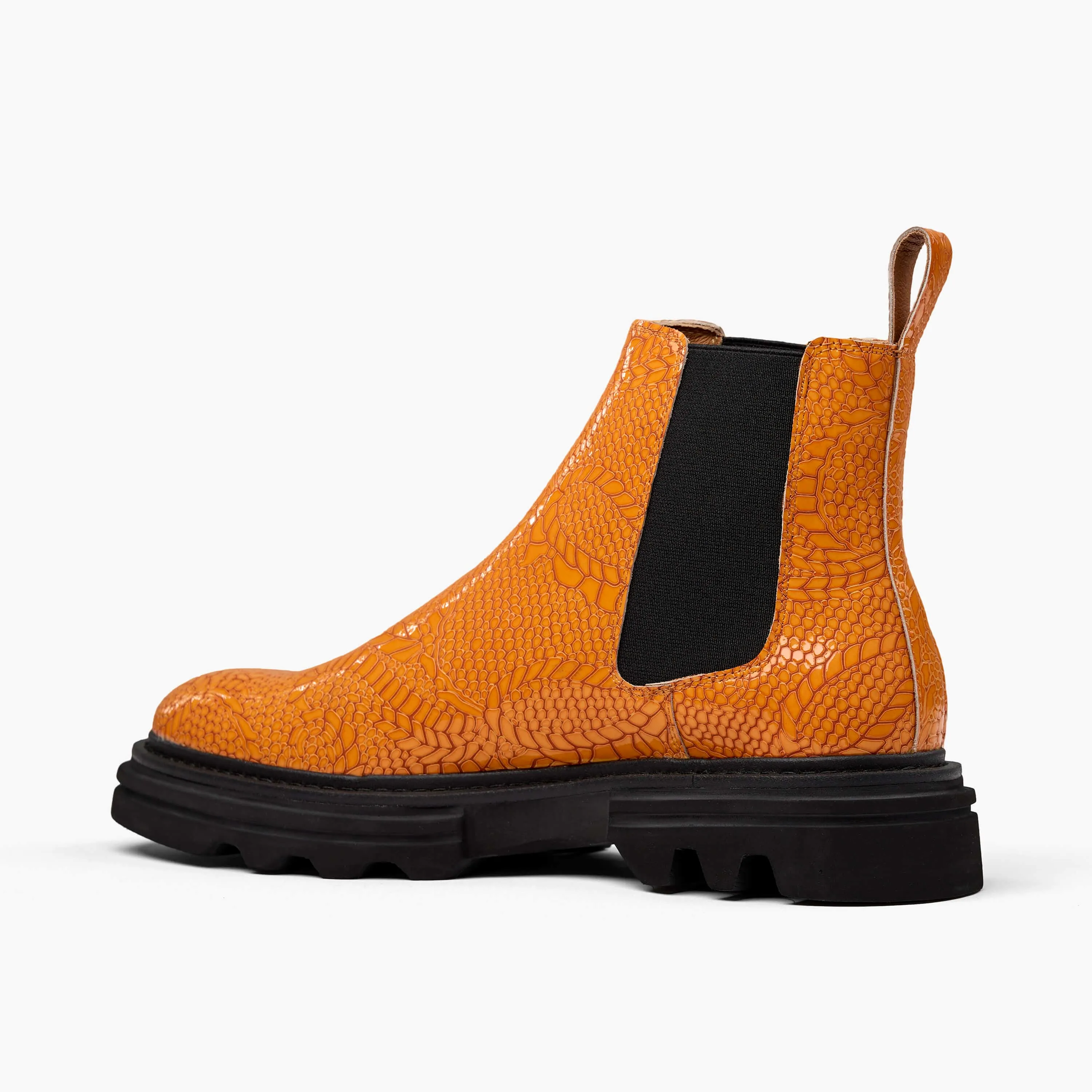 Dax Yellow Patent Leather Chelsea Boots