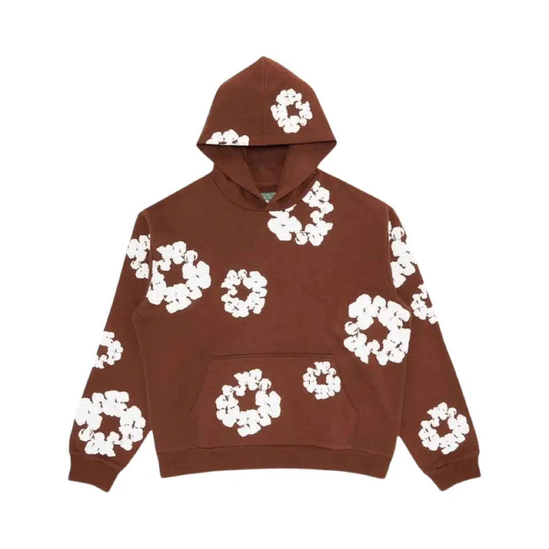 Denim Tears Cotton Wreath Brown Hoodie