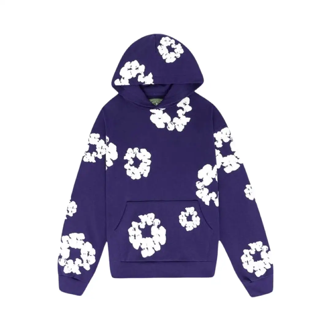 Denim Tears Cotton Wreath Purple Hoodie