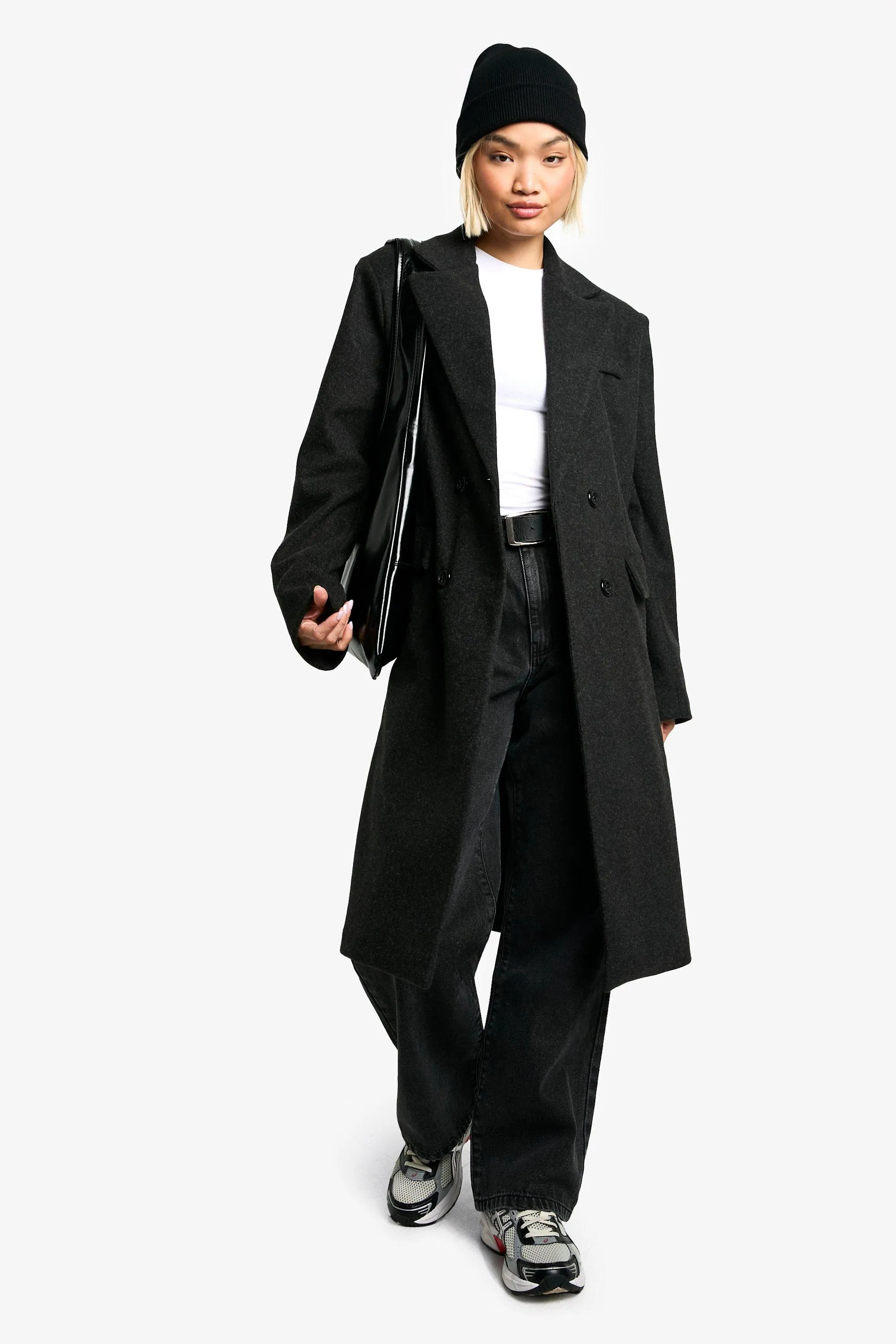 Double Breast Wool Look Coat