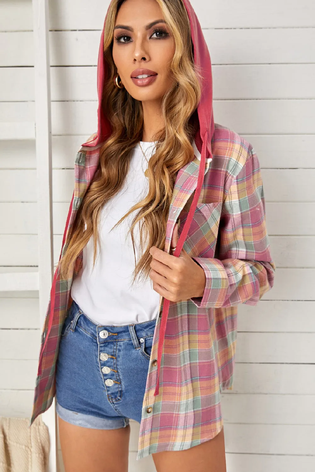 Double Duty Plaid Shirt Hoodie