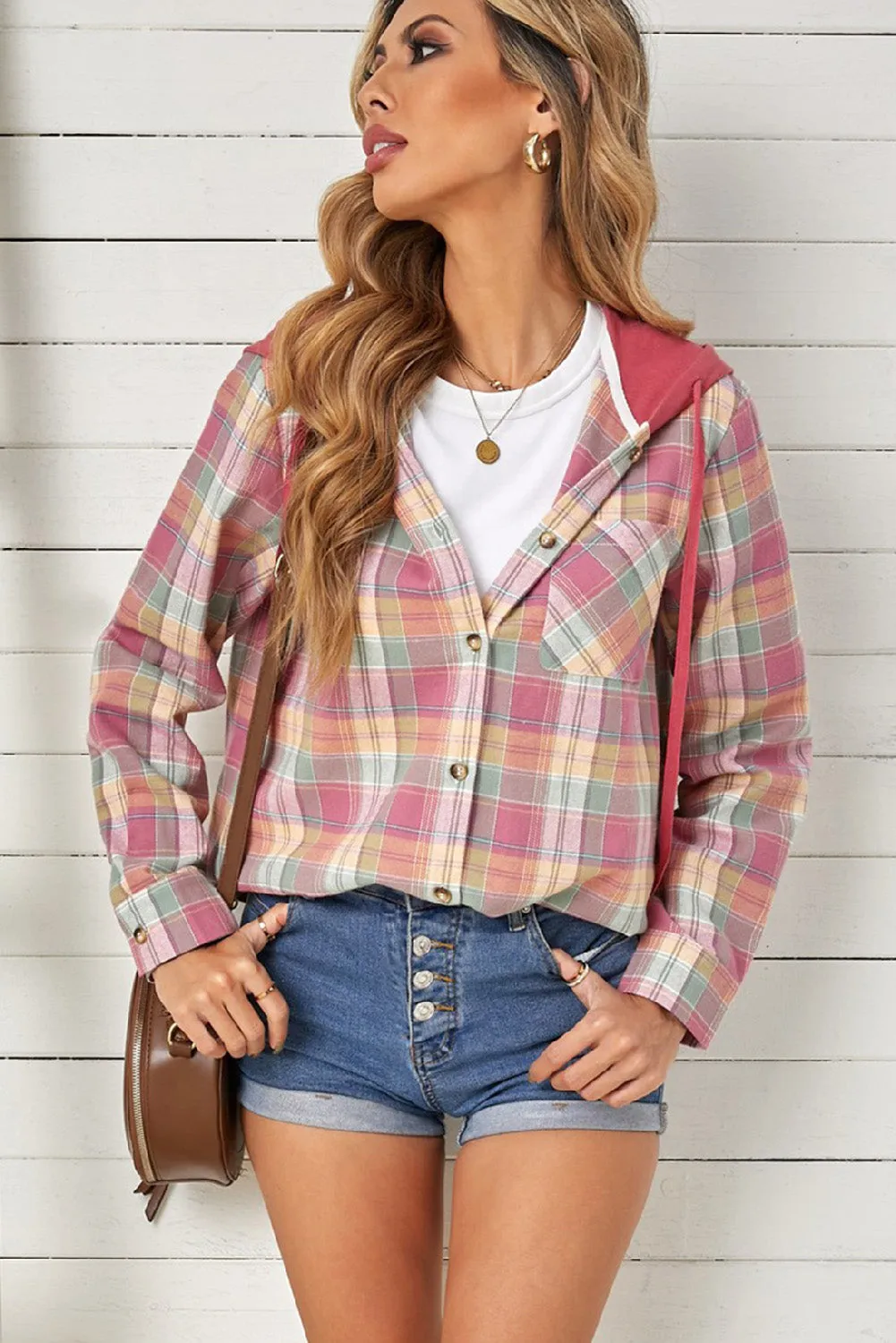 Double Duty Plaid Shirt Hoodie